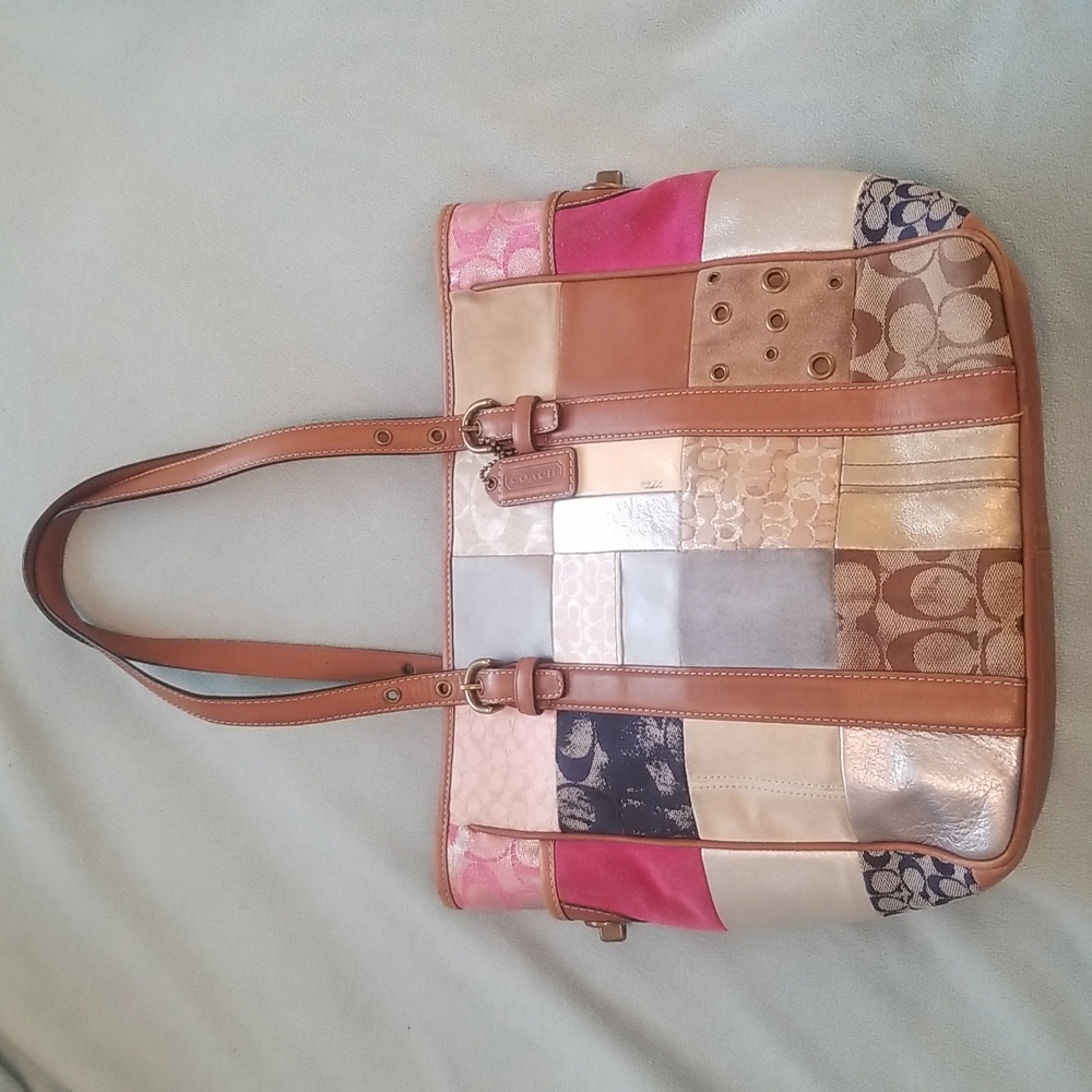 Coach Patchwork Tote Shoulder Bag 10001